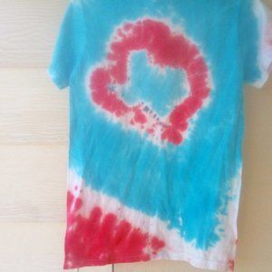 Red, white, and blue Texas tie dye